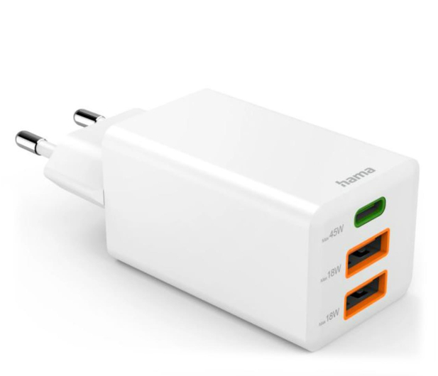 Hama Ładowarka sieciowa Mini 45W 1xUSB-C, 2xUSB-A - 1246888 - zdjęcie 2